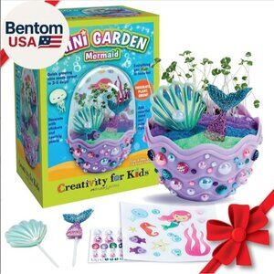 Mini Garden Mermaid Terrarium Kit For Kids Ages 6+ By Creativity For Kids New